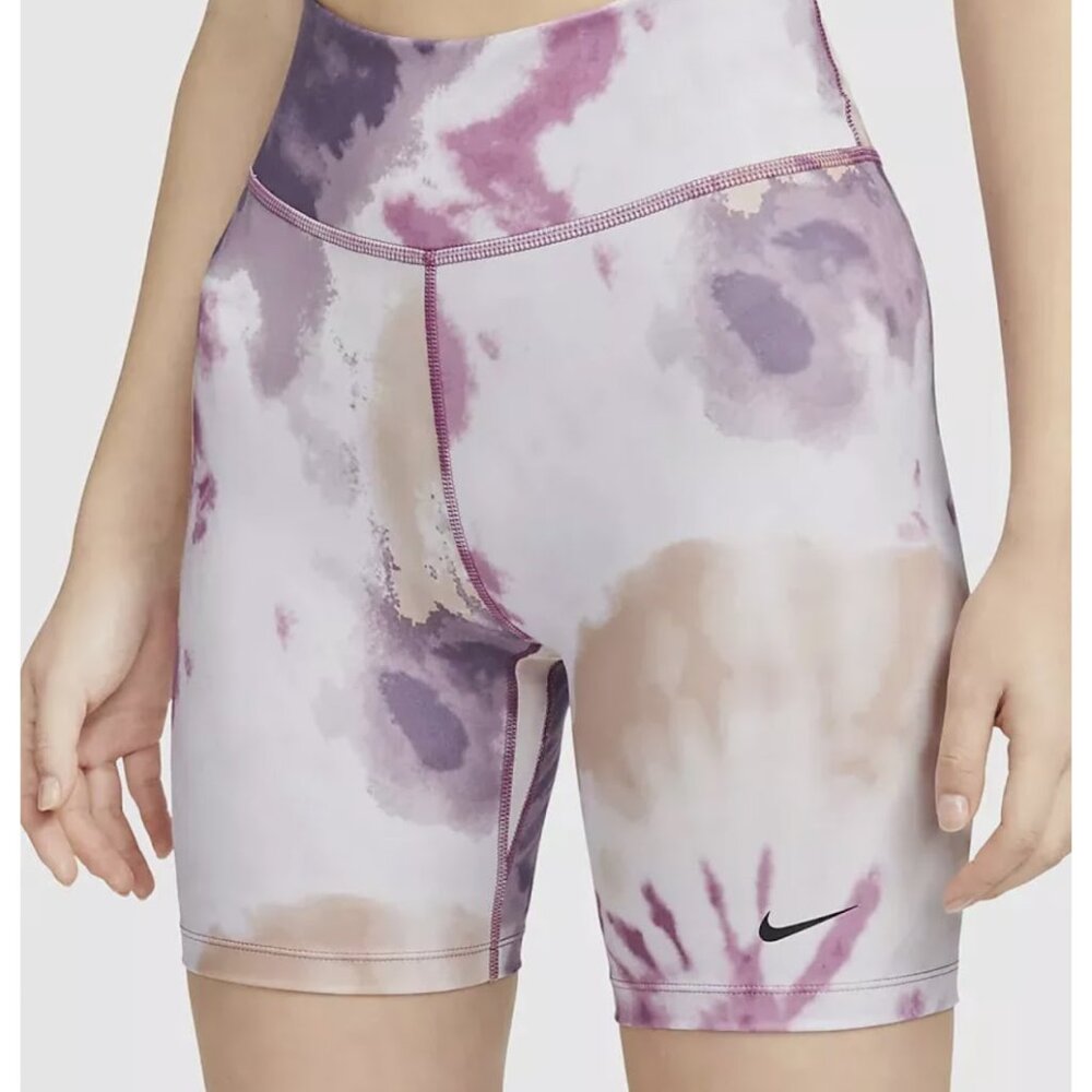 Nike One Women's Mid-Rise 7" Tie-Dye Bike Shorts XS